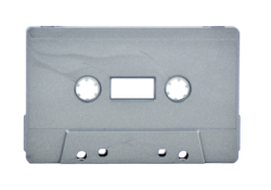 Antique Silver Cassette Shell Tab Out